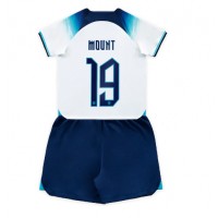 Otroški Nogometni dresi Anglija Mason Mount #19 Domači SP 2022 Kratek Rokav (+ Kratke hlače)